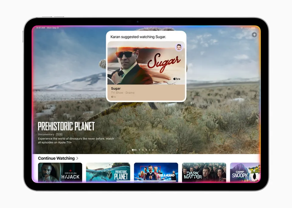 Siri takes action in the Apple TV+ app.