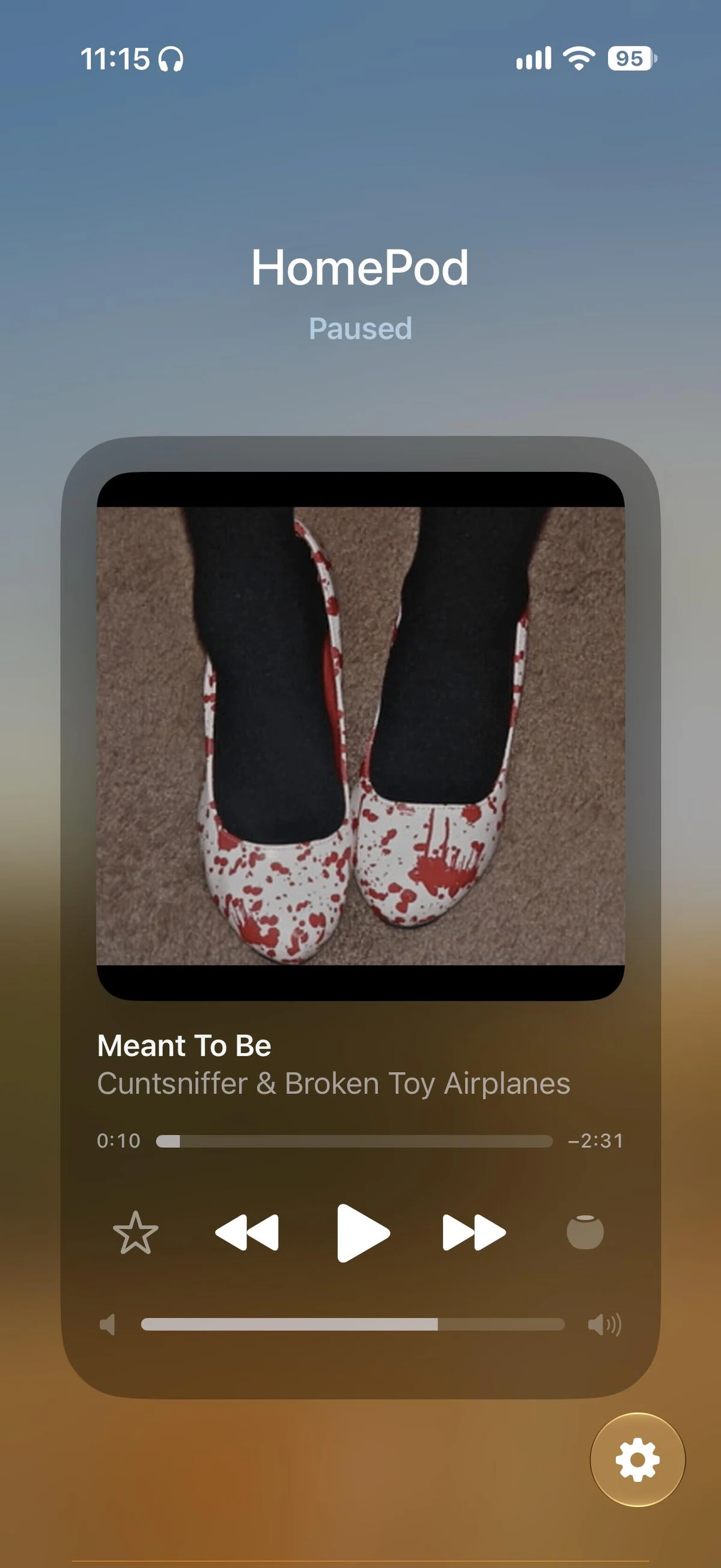 HomePod playback shows “Meant To Be” by different artists from the ones named in the user’s request.